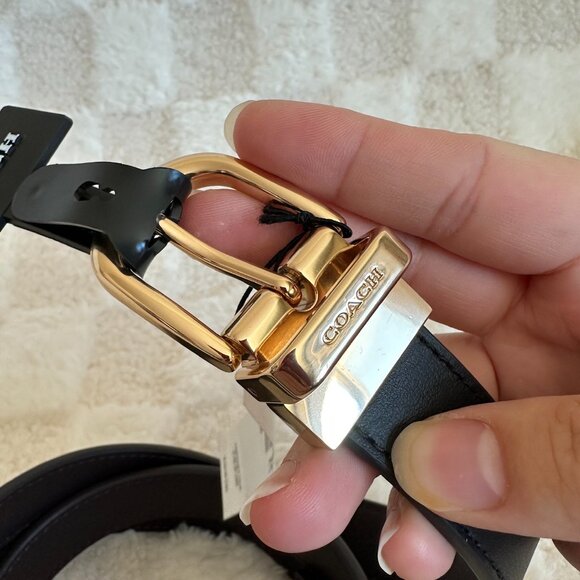 NWT! RARE! Coach Women\'s Buckle Cut To Size Reversible Belt 25mm CF269 In Black main image 10